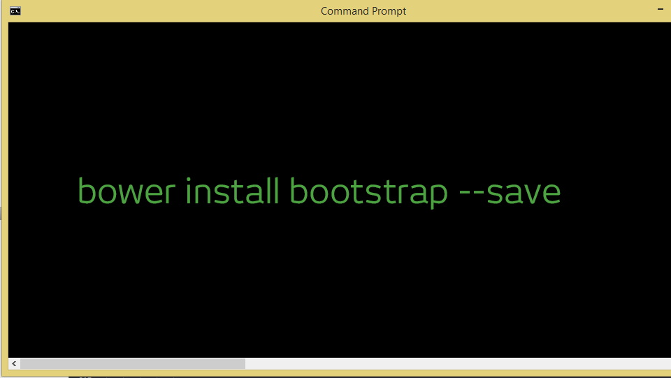 Comando para instalar o bootstrap