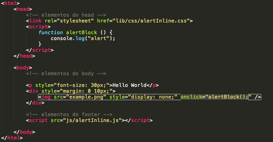 Code inline