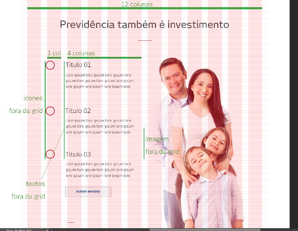 layout fora do grid